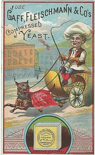 Victorian Trade Card Gaff Fleischmann & Co Compressed Yeast