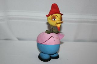 Vintage German Easter Nodder Bobblehead Duck Chick Paper Germay Figure