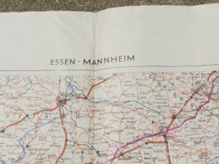 Wwii Us Army Map Essen Mannheim Germany Road Map 1944 First Edition Sheet 4