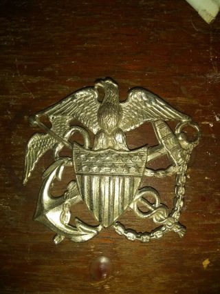 Ww2 Us Public Health Service Sterling Hat Badge Made By Blackington