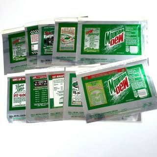 10 Rare Printers Separation Color Proof Mtn Mountain Dew By Pepsi Of Cans