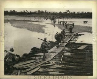 1941 Press Photo Japanese Troops On Milo River,  China,  World War Ii - Nox64419