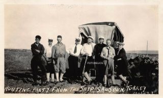 Samsoun,  Samsun Turkey - 1922 Postcard Size Photo Usa Sailors Greco Turkish War
