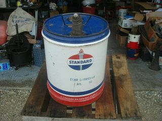 Vintage Advertising Standard Gas Station Motor Oil 5 Gallon Can