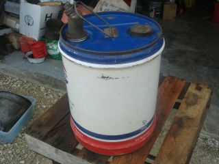 VINTAGE ADVERTISING STANDARD GAS STATION MOTOR OIL 5 GALLON CAN 2