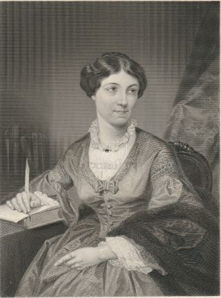 1873 Steel Engraving Portrait: Sociologist,  Novelist Harriet Martineau
