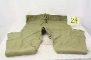 Ww2 Us Green Long John Underwear Size 32 Length 40in