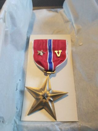 Ww2 Bronze Star With Combat,  Star Box Dated 1944 See Store
