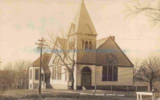 Christian Church Eureka Kansas 1910s Real Photo Rppc Postcard