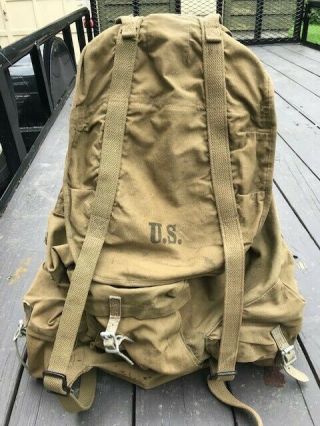 Vintage Wwii 1942 Us Military Army Mountain Backpack Rucksack With Frame