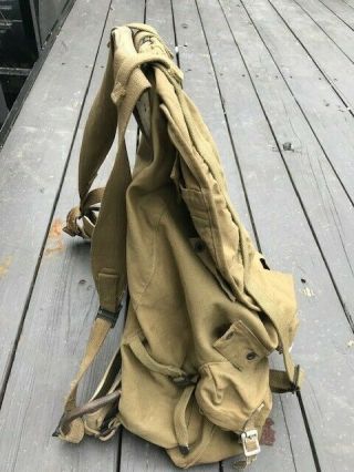 Vintage WWII 1942 US Military Army Mountain Backpack Rucksack With Frame 3