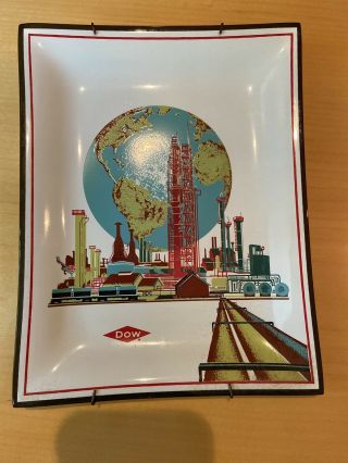Vintage Mcm Dow Chemical Commemorative Tray Rare