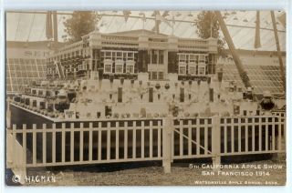 1914 California Apple Show,  Watsonville,  San Francisco; Photo Postcard Rppc