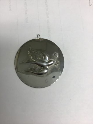 Vtg Sterling Silver - 1971 Towle Partridge Pear Tree Christmas Ornament - 18g