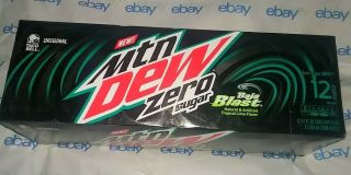 Diet Baja Blast Mountain Dew ✰✰ Zero Sugar Mtn Dew 12 - 12oz Taco Bell Case