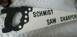 wooden trade sign Schmidt saw Sharpening 34 