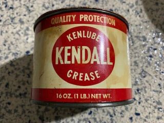 Vintage Kendall Kenlube Grease 1 Lb.  Can