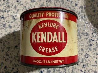 Vintage KENDALL Kenlube Grease 1 lb.  Can 2