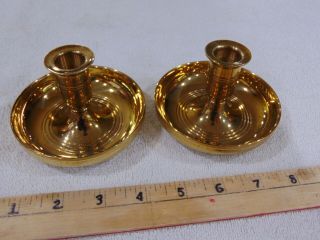 Virginia Metalcrafters Colonial Williamsburg Brass Candle Holders