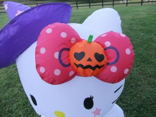 HELLO KITTY HALLOWEEN AIRBLOWN INFLATABLE 3.  5 FT WITCH HAT PUMPKIN BOW LIGHT UP 3