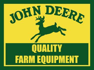 John Deere Quality Farm Equipment Yellow/green Metal Sign