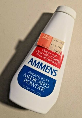 Vintage 1987 Ammens Medicated Powder 11 Oz Nos