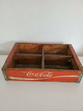 Vintage Coca - Cola Wooden Red Soda Pop Crate.  1978