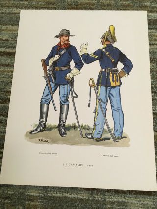 Fritz Kredel Soldiers Of The American Army Print 7th Cavalry 1876