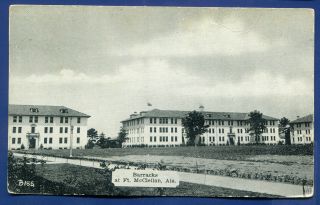 Fort Ft Mcclellan Alabama Al Barracks Old Postcard
