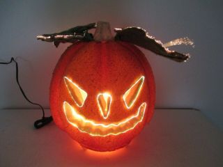 Halloween Decor - Sterling Fiber Optic Pumpkin Jol Head Ac Adapter 9 1/2 " T