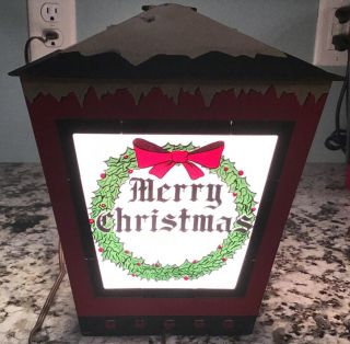 Poloron Lighted Christmas Holiday Coach Lantern 1950 