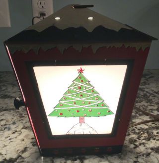Poloron Lighted Christmas Holiday Coach Lantern 1950 ' s 3