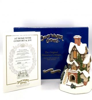 David Winter Cottages At Home With Comfort & Joy Christmas 1996 And Box