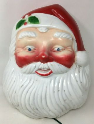 Noma Santa Claus Christmas Decor Lighted Santa Face Head - Vintage Great