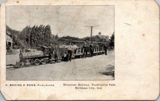 Postcard Miniature Railway,  Washington Park In Michigan City,  Indiana 132951