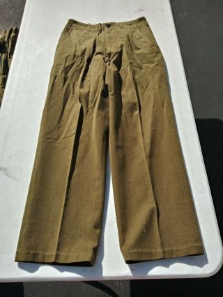 WW2 US Army Button Fly Wool Pants/Trousers Size 29x29 2