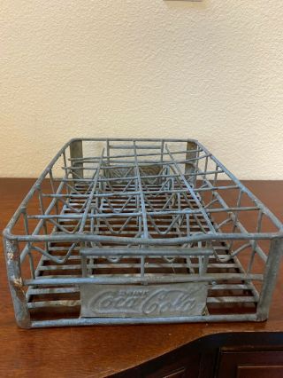 Vintage Metal Coca Cola 24 Bottle Metal Wire Carrier Crate Coca - Cola Coke 2