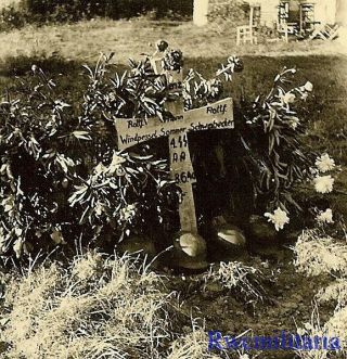 Rare German Kia Elite Waffen Panzermen Grave; 4th // Aufkl.  Abtl.  (1940)