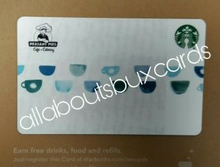 Rare Starbucks 2017 Co Branded Blue Cups Card