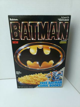 Batman Brand Sweetened Cereal Ralston Purina 1989 Box Comic Book