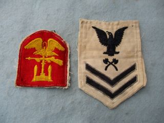 Wwii Us Navy Patch D Day Amphibious Forces Normandy And Petty Officer Rating Ww2