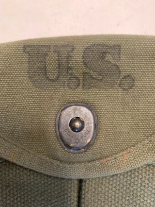USGI WW2 WWII M1 Carbine Stock Pouch KADIN 1943 Green 2