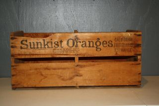 Vintage Wood Wooden Sunkist Oranges California Fruit Growers Crate