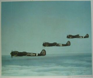 1943 Junkers Ju88 German Luftwaffe Poster Agfa Color Luftwaffe Top