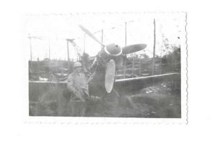 Wwii Orig Photo Us Gi With Captured Me - 109 In Germany 2