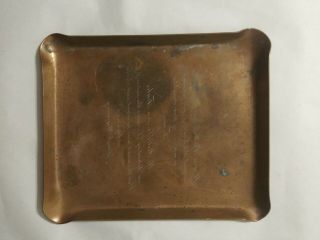 Antique 1911 Copper Engraved Wedding Invitation Tray Lingle,  Wyoming