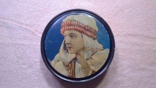 Vintage - Rudolph Valentino Beautebox Tin - 1920 