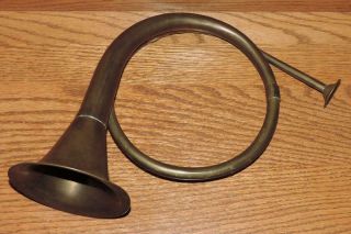 Vintage 14 " L Solid Brass French Horn Fox Hound Hunting Bugle Wall Decoration