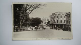 Old Vintage Malay Stamford Road & Canal Singapore Postcard