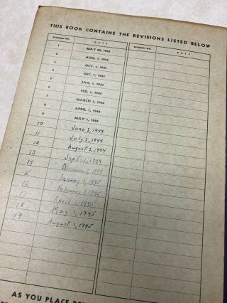 WW2 US Army Air Force PILOT’S INFORMATION FILE 3